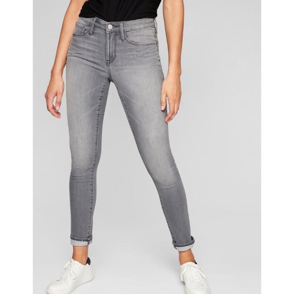 athleta | sculptek granite grey cropped skinny jeans 6